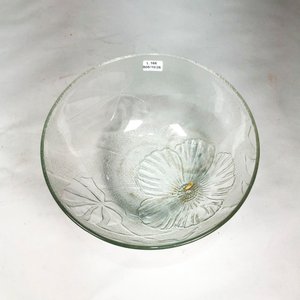 Fuente Circular de Vidrio Transparente con Diseño Floral - imagen 2