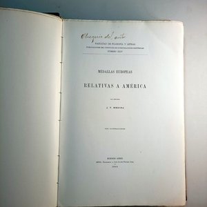 Libro Medallas Europeas Relativas a América de J. T. Medina, tapa dura, ilustrado, 1924 - imagen 7