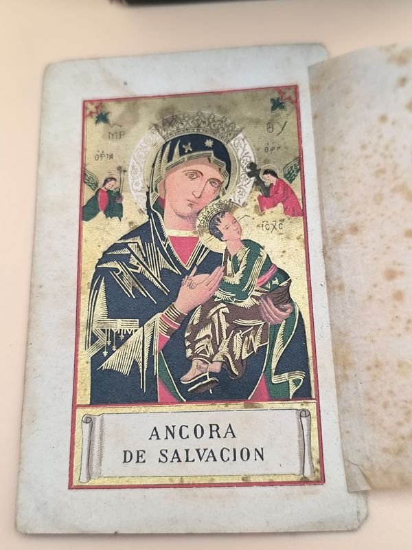Libro antiguo de devociones con estampa litográfica - imagen 4