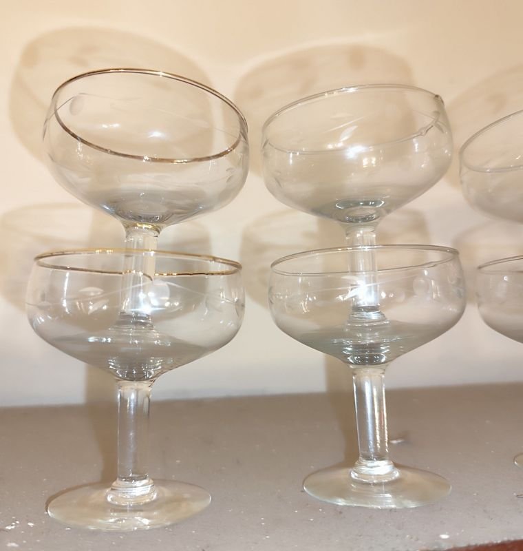 Copas de champán talladas al ácido - imagen 2