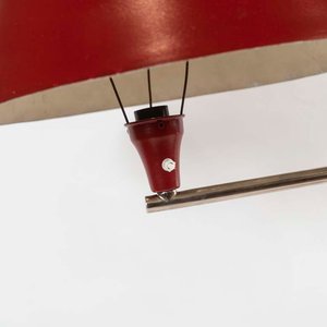 Lámpara de Pie Metálica Estilo Mid Century Roja - imagen 2