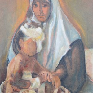 Óleo "Madona Siglo XXI" de Martha Nieves, 1995 - imagen 3