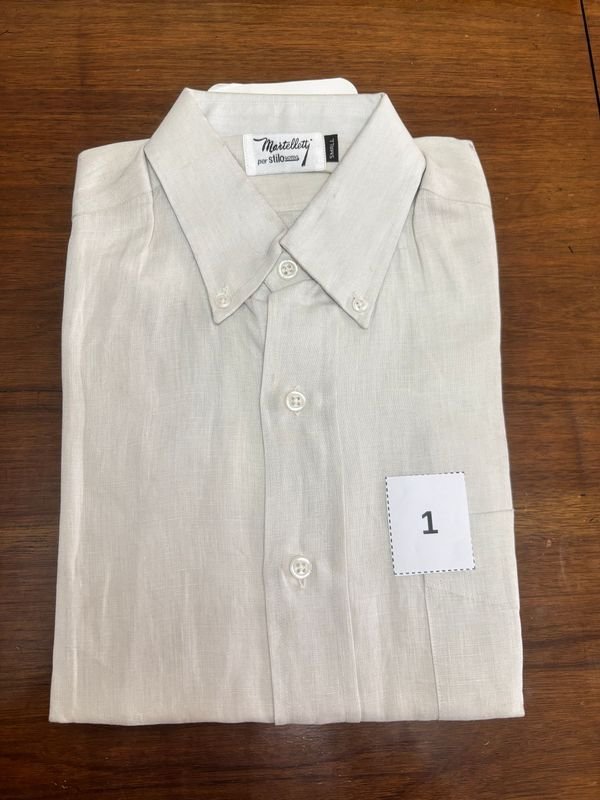 Camisa de Lino "Martelletti" Talle S - Nueva en Empaque - imagen 1