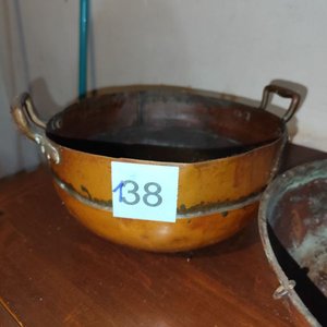 Pava Antigua de Cobre con Base y Dos Tachos - imagen 4
