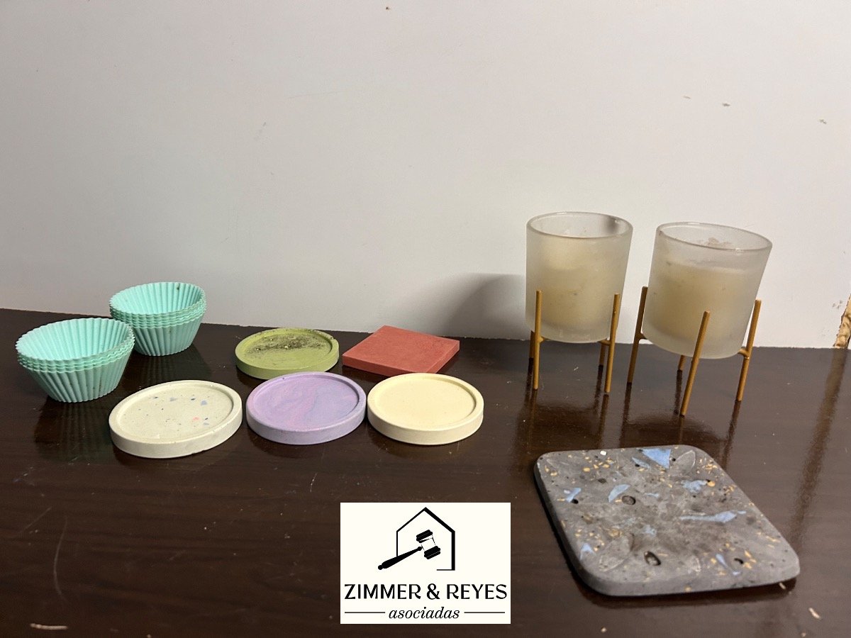 Set de Posavasos y Velas Decorativas