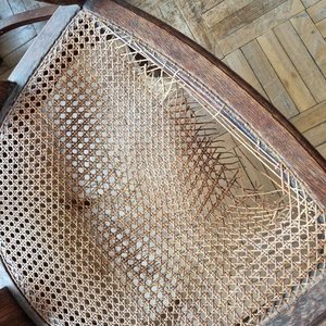 Set de 3 Sillones de Madera con Asiento de Esterilla para Restaurar - imagen 5