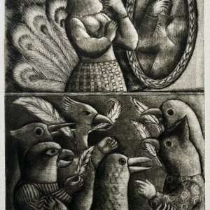 Lote anterior: Grabado "La Corneja y las Aves" de Luis Alberto Solari - Edición 155/200