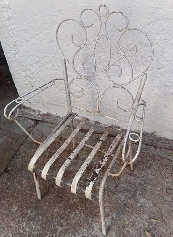 Silla de jardín en hierro muy fuerte para patio - imagen 3