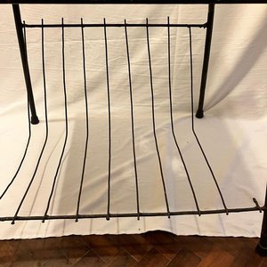 Mesa revistero vintage de estilo americano- Vidrio pintado a mano - imagen 4