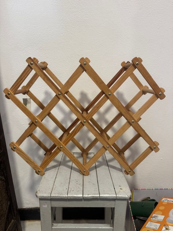 Botellero de Madera Plegable para Vinos