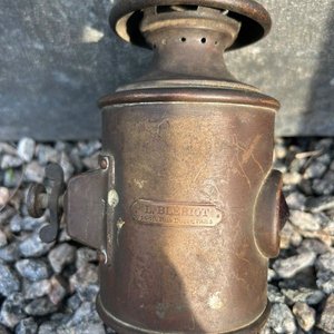Farol Francés Antiguo L. Blériot París Bronce - imagen 3