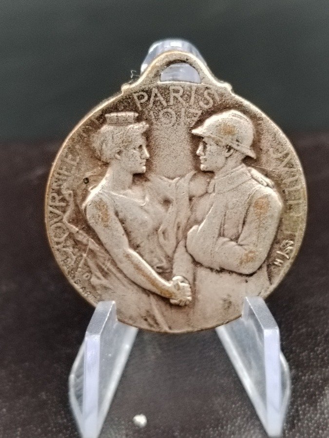 Medalla Patriótica Francesa Unifaz "París 1917" - Primera Guerra Mundial