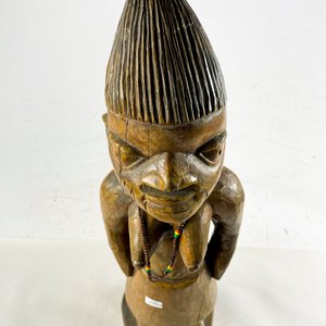 Figura Africana de Madera Tallada, 62 cm - imagen 2