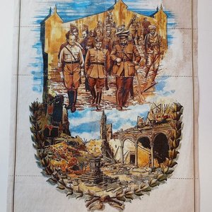 Pliego 10 Vales de Racionamiento Forjas de Alcalá, Madrid 1943 "El Alcázar No Se Rinde" - imagen 1
