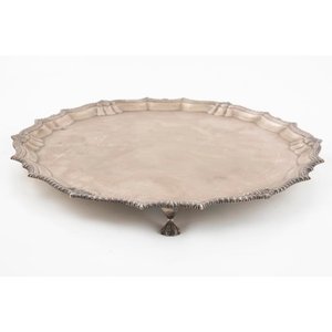 Bandeja Circular de Plata Inglesa con Patas - imagen 2
