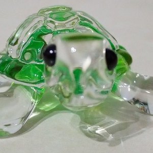 Figura Tortuga de Cristal Soplado a Mano - Decoración Coleccionable - imagen 2