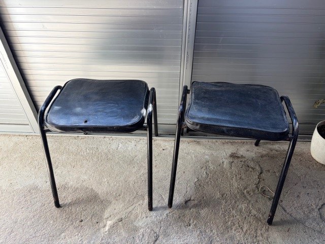 Juego de 2 banquetas negras