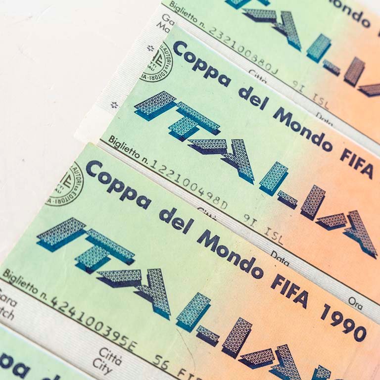 Entradas Mundial Italia 90: 4 tickets de primera fase y octavos de final - imagen 3