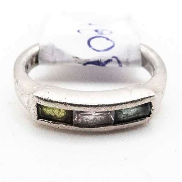 Anillo de Plata con Tres Piedras - imagen 1