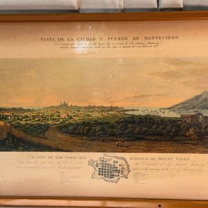 3 Láminas Coloniales Antiguas de Uruguay Enmarcadas - imagen 5