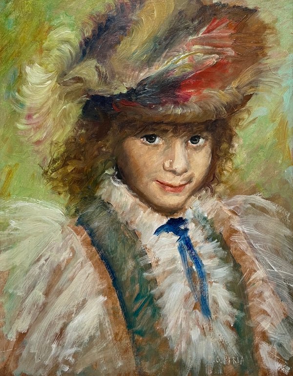 Lote siguiente: Pintura de María Olga Piria - Niña