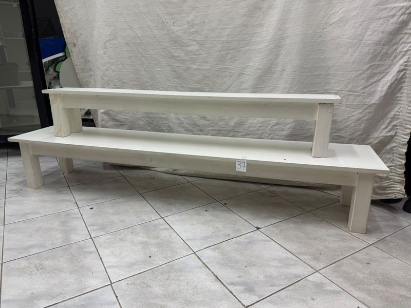 Góndola Baja Doble Blanca de Madera