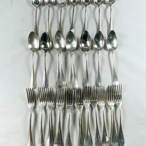 Conjunto de 35 Cucharas Soperas y Tenedores Grandes Christofle - imagen 2