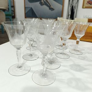 Copas de Cristal Tallado Estilo Cáliz Acampanado - Altura 13 cm - imagen 3