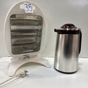 Lote siguiente: Estufa Halógena HomeTech y Jarra Térmica de Acero Inoxidable