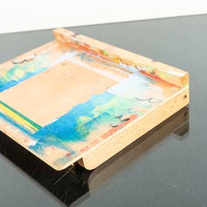 Atril de Escritorio de Madera con Pintura Salpicada - imagen 2