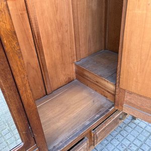 Ropero Antiguo de Roble con 3 Puertas, Espejo Biselado y 4 Cajones - imagen 22