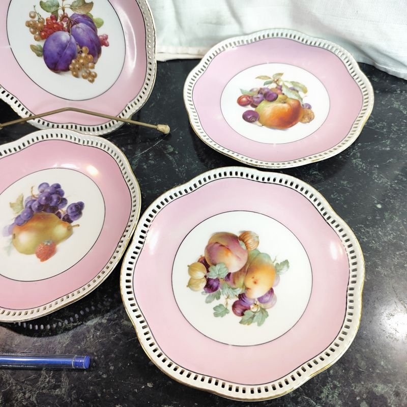 Platos de porcelana alemana con motivos de frutas - imagen 4
