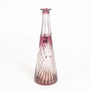 Lote siguiente: Botellón de Cristal Tallado Estilo Baccarat Morado
