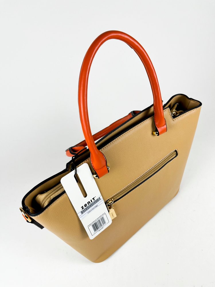 Cartera de Dama Zenit en Beige y Marrón - imagen 2