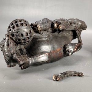 Figura Estilo Asiático Perro Foo con Cachorros en Resina - imagen 9