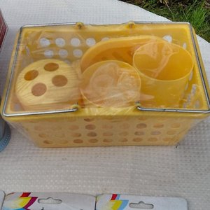 Set de Baño y Accesorios de Manicura Color Celeste y Amarillo - imagen 3