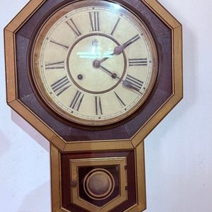 Reloj de Pared Waterbury Clock Co. USA Antiguo - Funciona - imagen 8