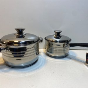 Lote siguiente: Set de 2 Ollas de Acero Inoxidable Grünhof con Tapa - Olla Mediana y Cacerola con Mango