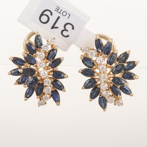 Lote anterior: Par de Caravanas de Oro 14k con Brillantes y Zafiros