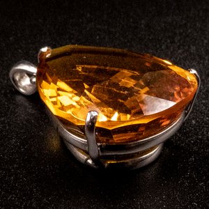 Colgante de Plata 925 con Citrino Grande y Brillante - imagen 2