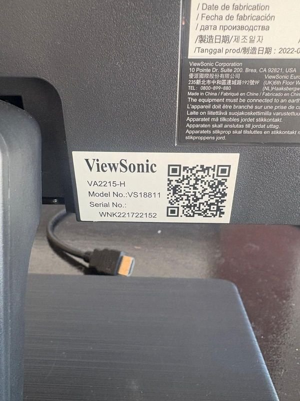 Monitor View Sonic de 22 pulgadas en excelente estado - imagen 3