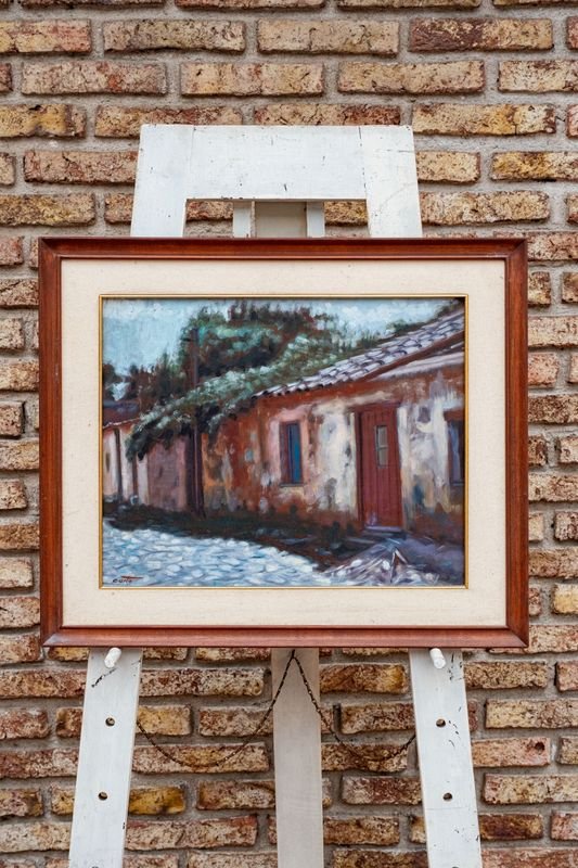 Óleo "Calle de los Suspiros" por Sergio Curto, 50x40 cm