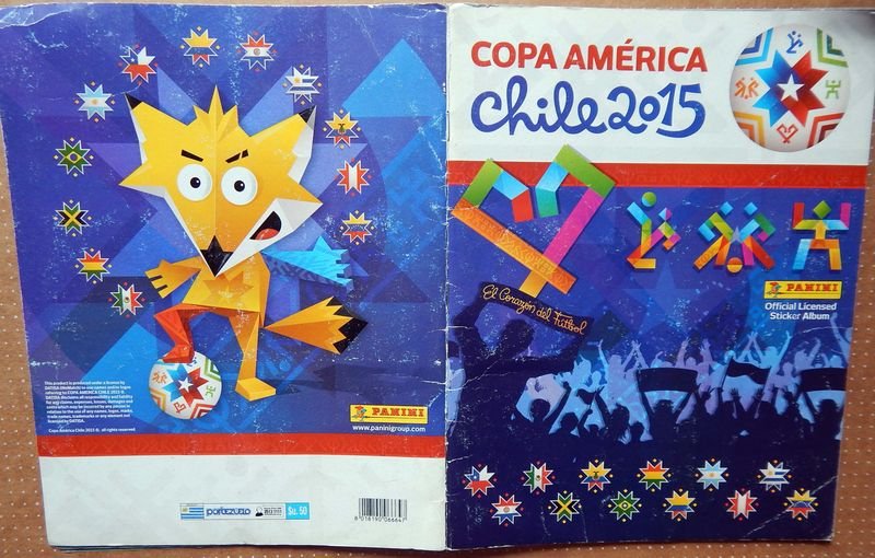 Álbum de Figuritas Copa América Chile 2015 Panini Completo con 302 Figuritas