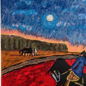 Serigrafía "La Manguera Roja" de Juan Storm, Edición 85/100 - imagen 2