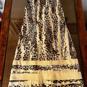 Vestido Animal Print Blanco Talle M Algodón Grueso - imagen 5