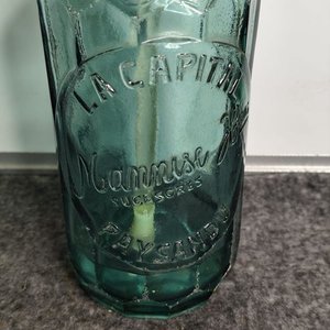 Sifón Antiguo de Vidrio Verde "La Capital" - imagen 2