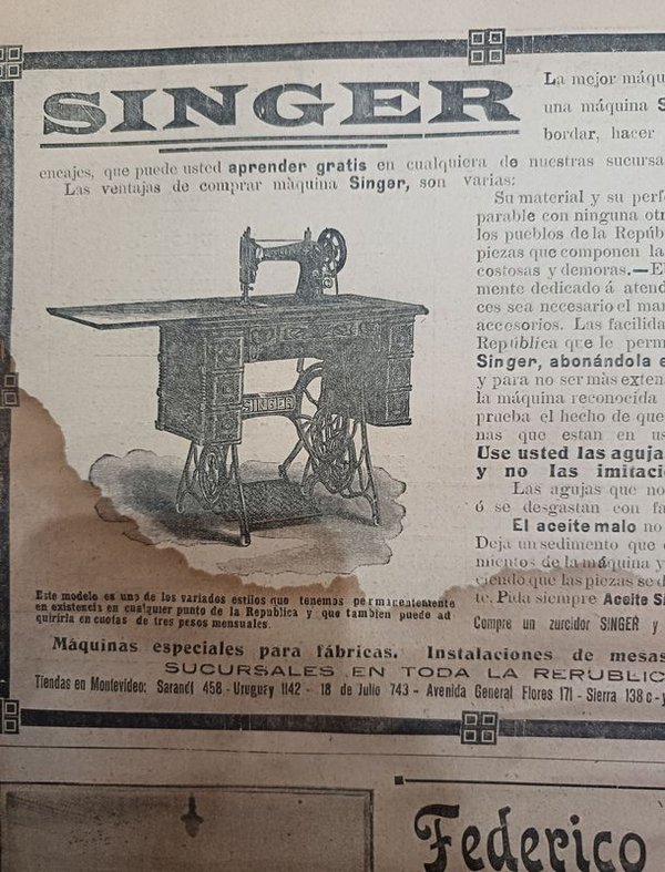 Afiche Original Máquina de Coser SINGER (1913) - imagen 6