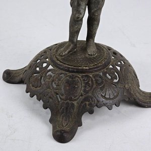 Antigua Base de Lámpara de Bronce con Figura de Cupido - imagen 4