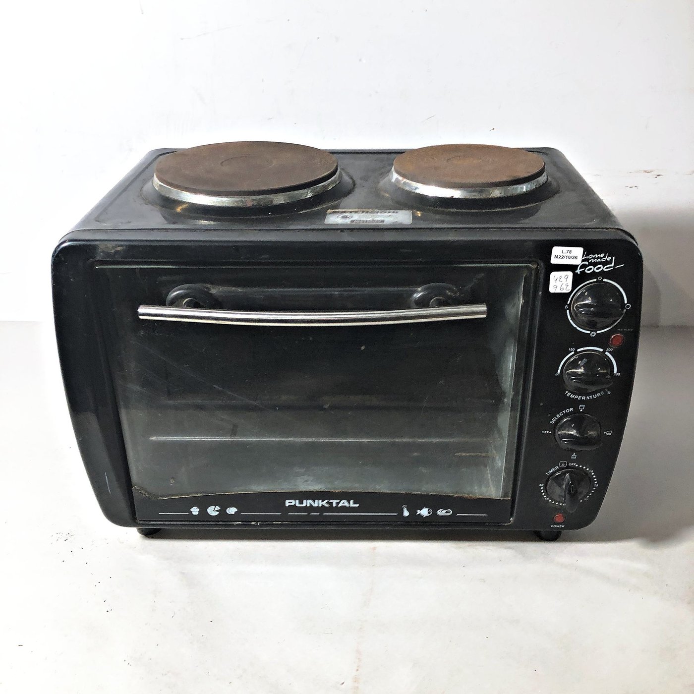 Horno Eléctrico Punktal PK-38L con Dos Hornallas