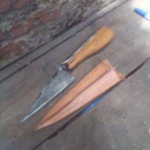 Lote siguiente: Cuchillo Antiguo de Hoja de Tijera de Esquilar Inglesa con Funda de Cuero